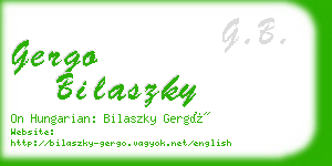 gergo bilaszky business card